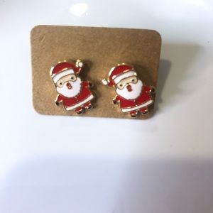Santa, earrings (studs) new!